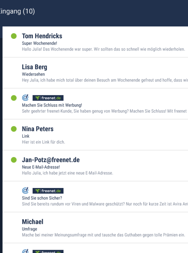 freenet Mail - E-Mail Postfach