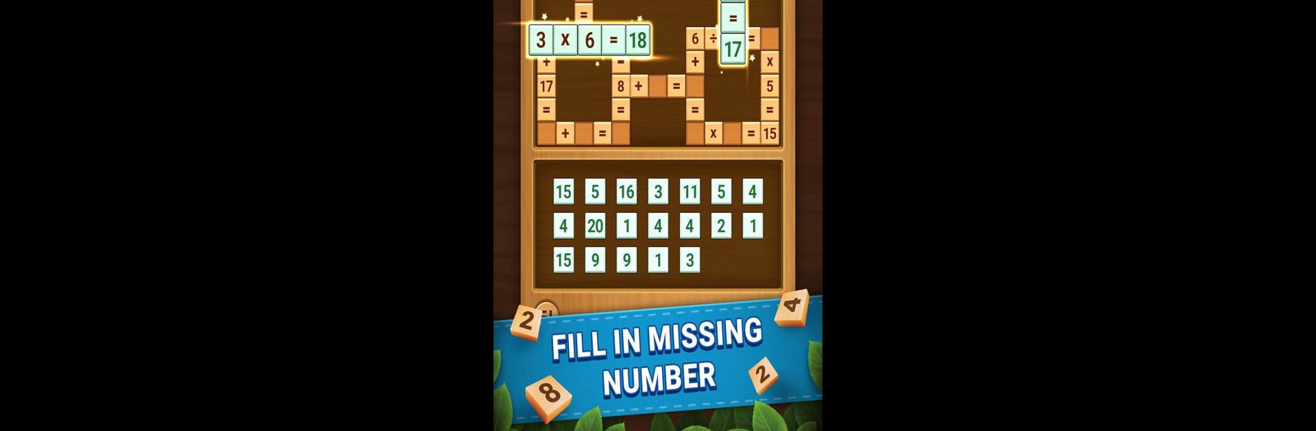 Cross Number: Math Game Puzzle