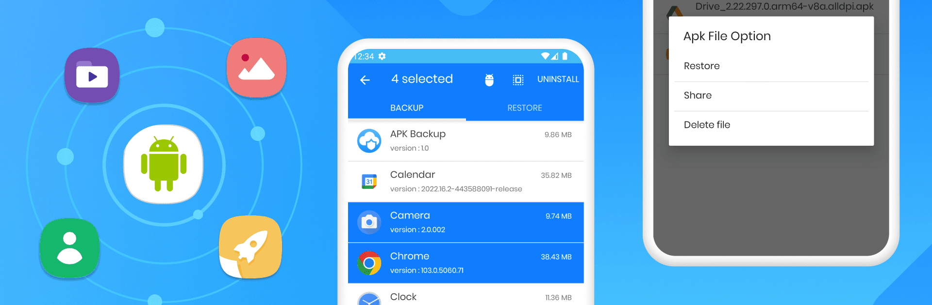 APK Backup, Rucuperar e Enviar