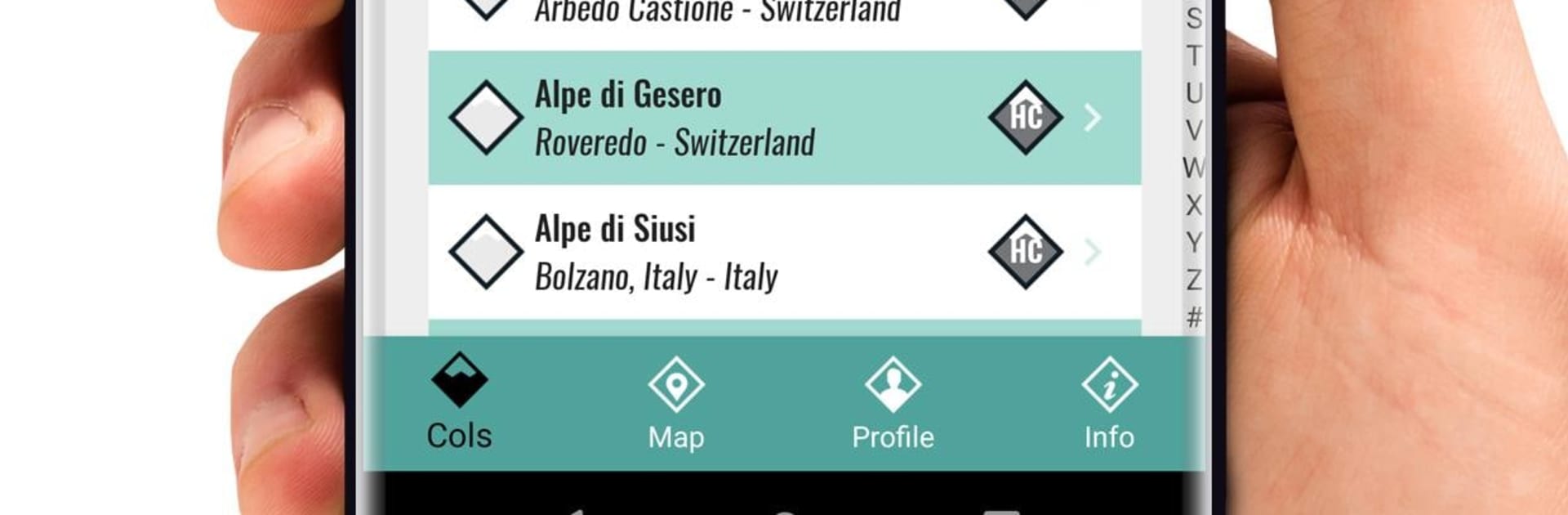 myCols - your cycling climbs