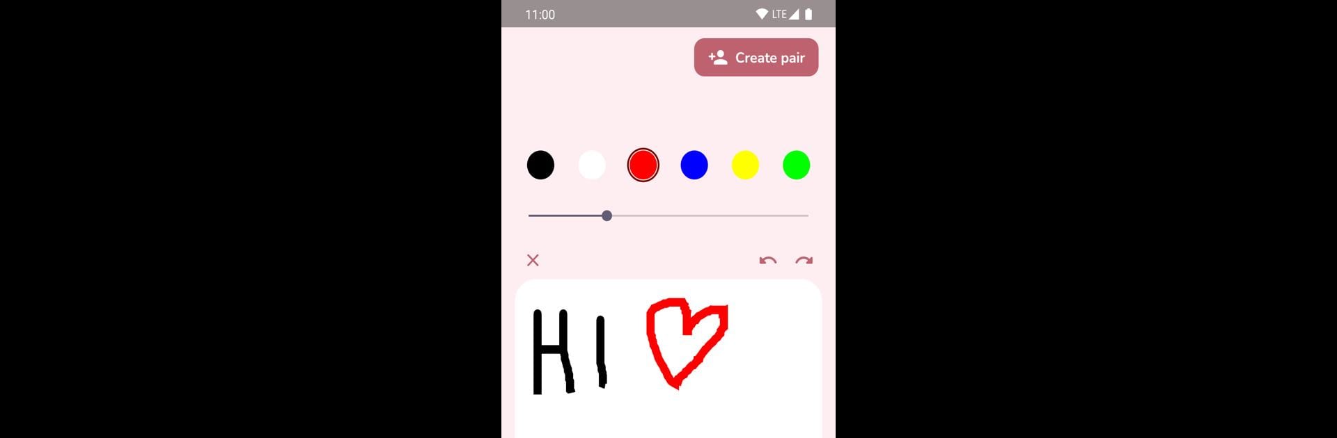 Paint Love - виджет для пар