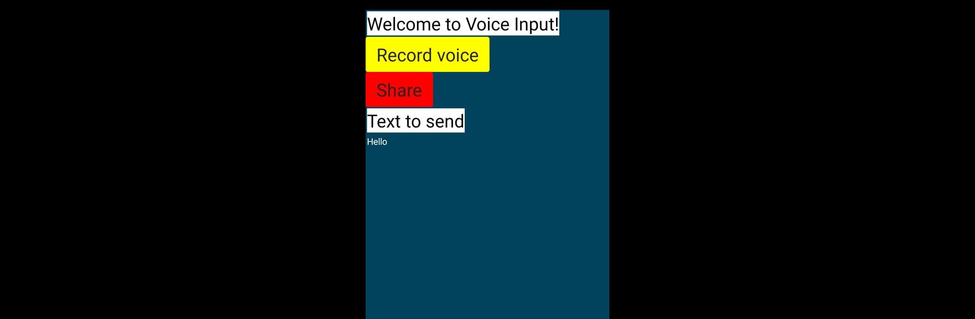 Voice Input
