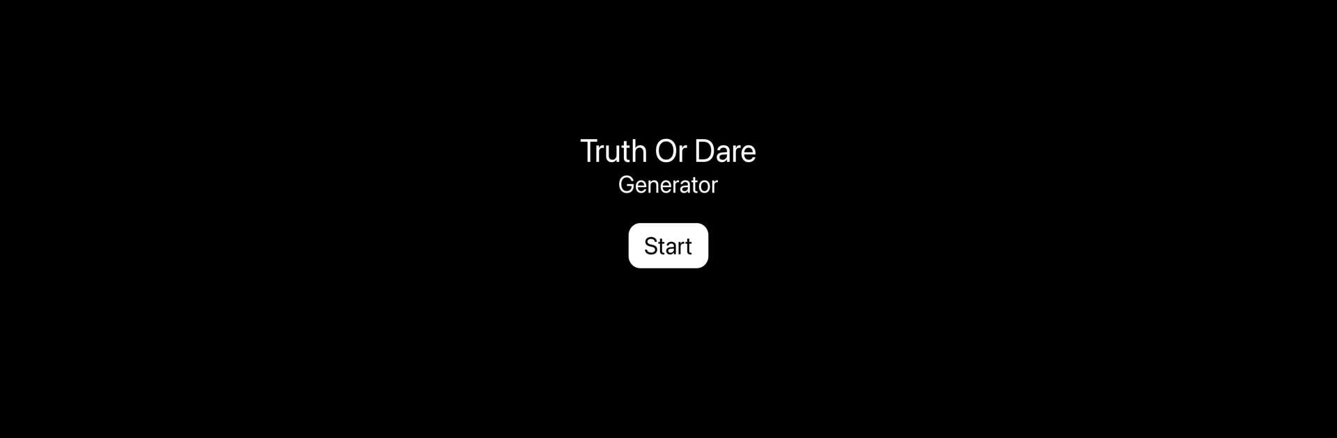 Truth Or Dare Generator