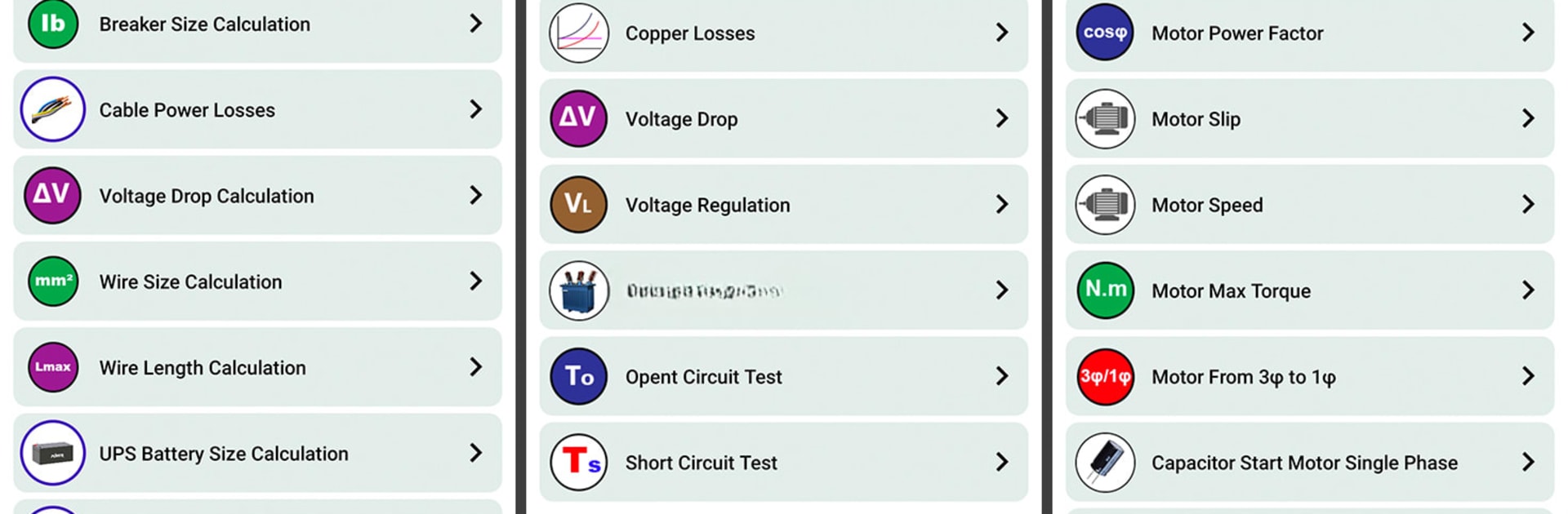 Electrical Calculation App