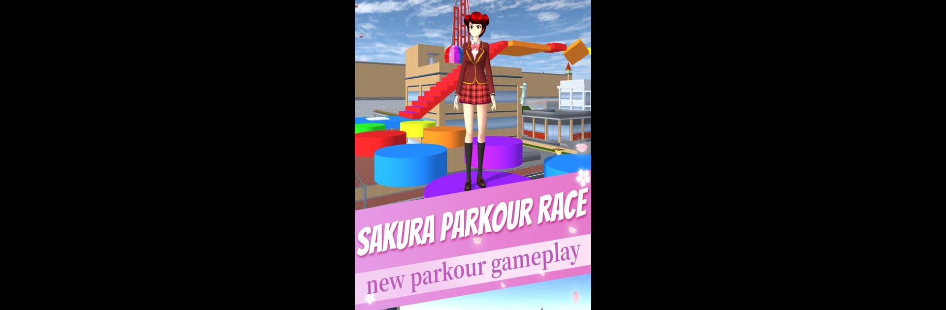 Anime School Girl Parkour Race