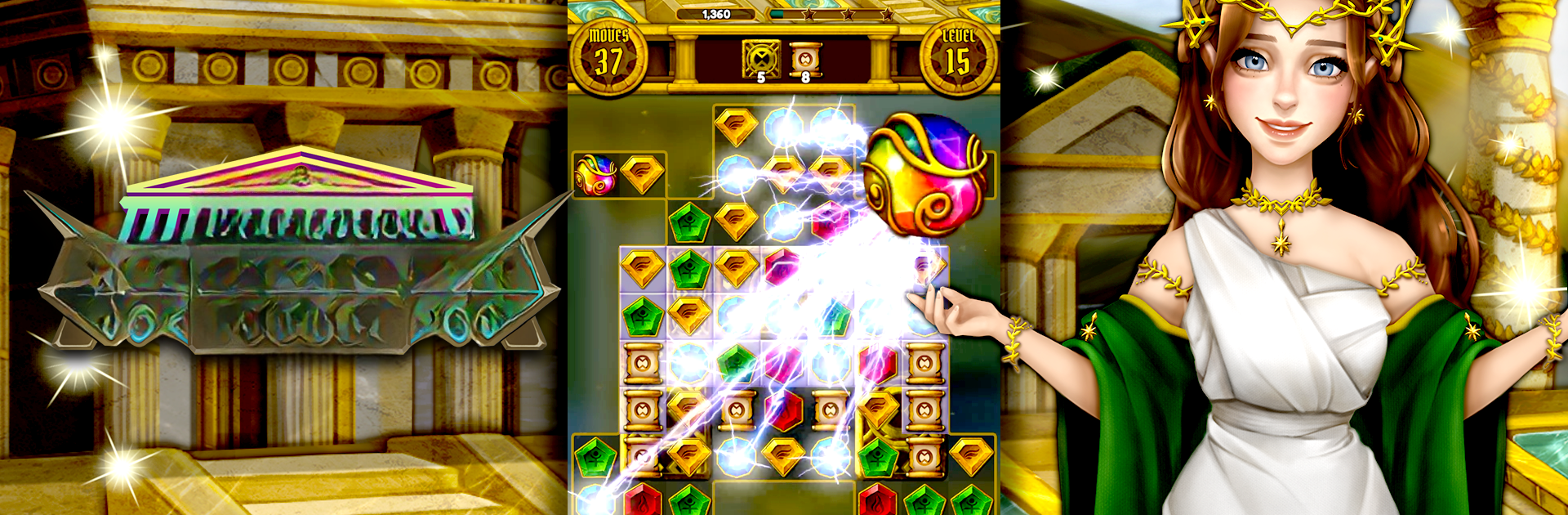 Jewel Olympus: Match 3 Puzzle