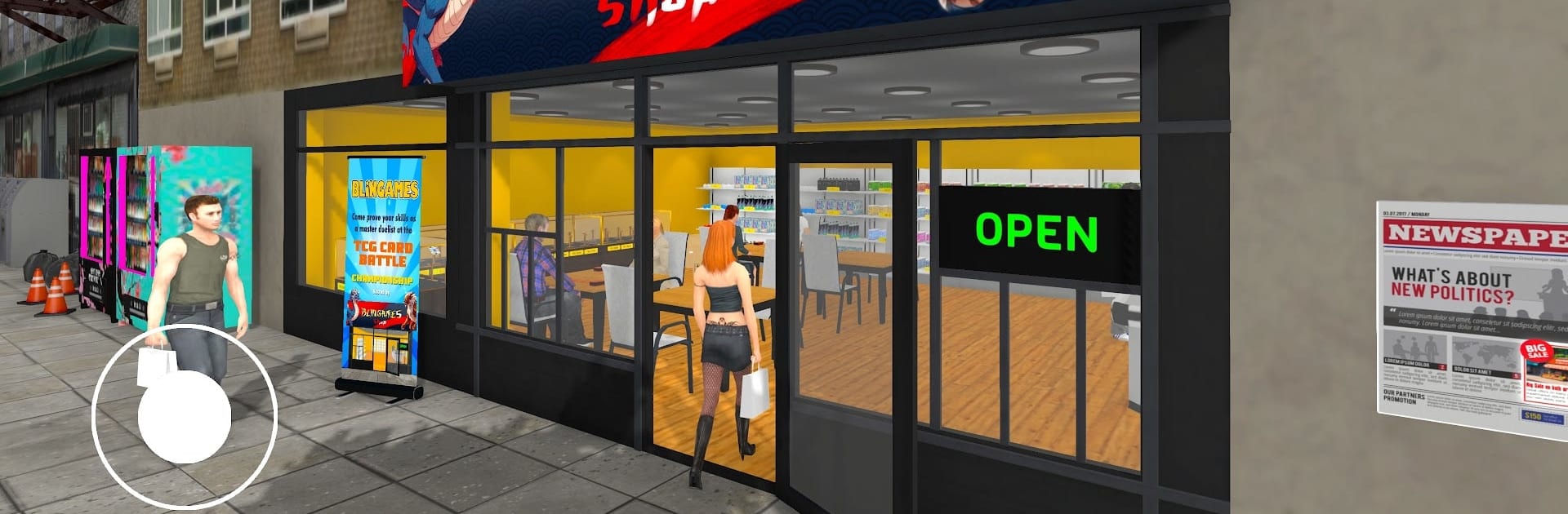 Manage TCG Card Mart Simulator