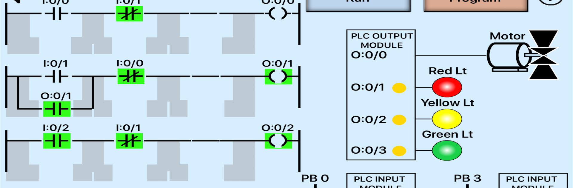 PLC Simulator, Mechatronics, PLC ladder Logic, PLC