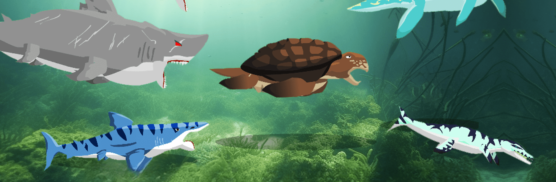 Megalodon Fights Sea Monsters