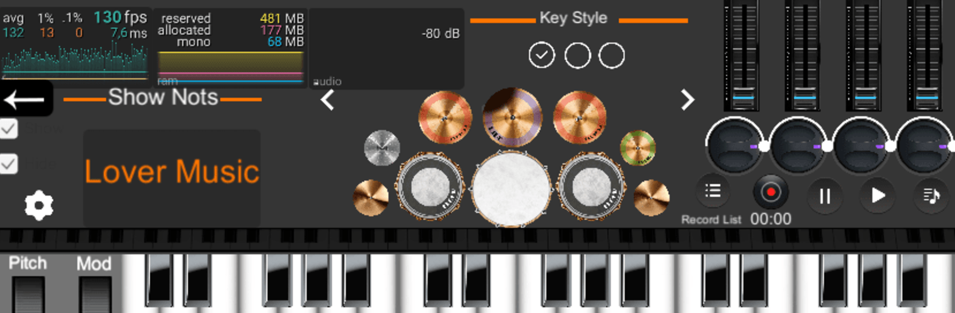 Org Piano:Real Piano Keyboard