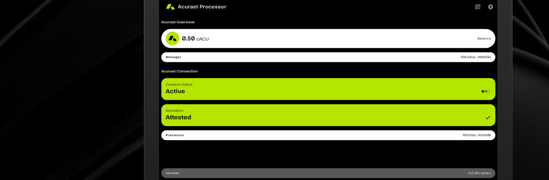 Acurast Processor Lite