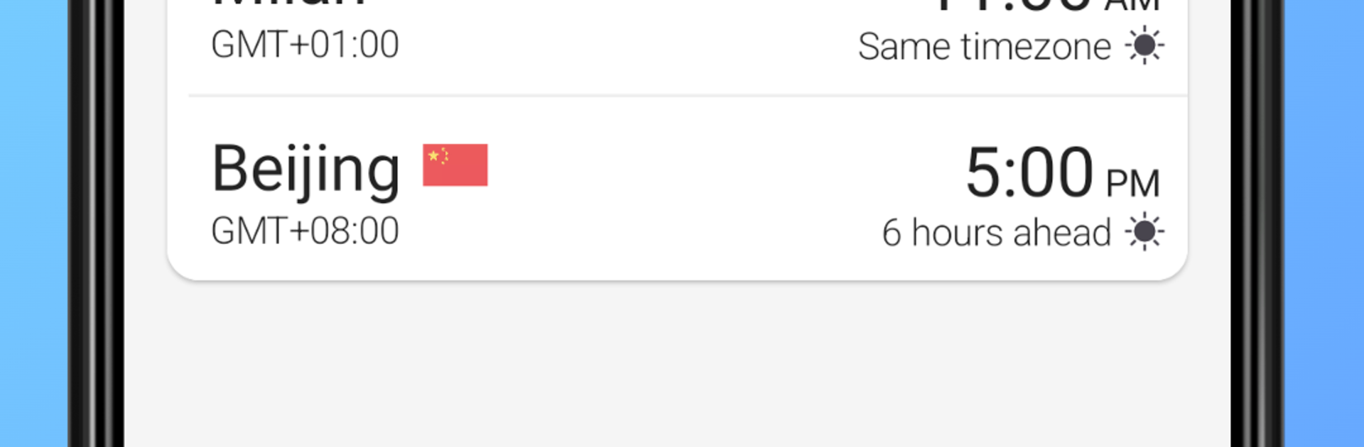World Clock - Timezones Widget
