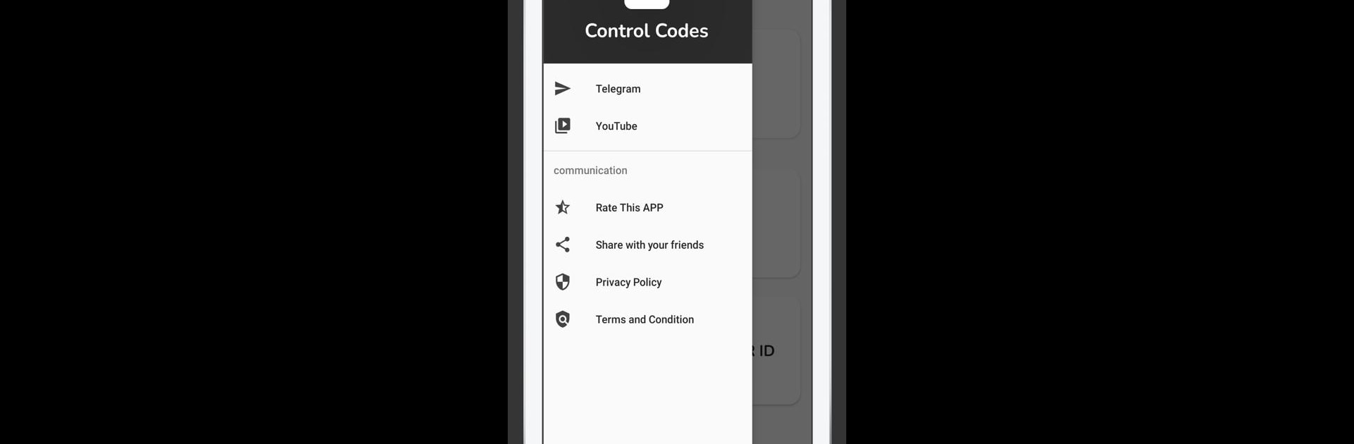 Control Codes
