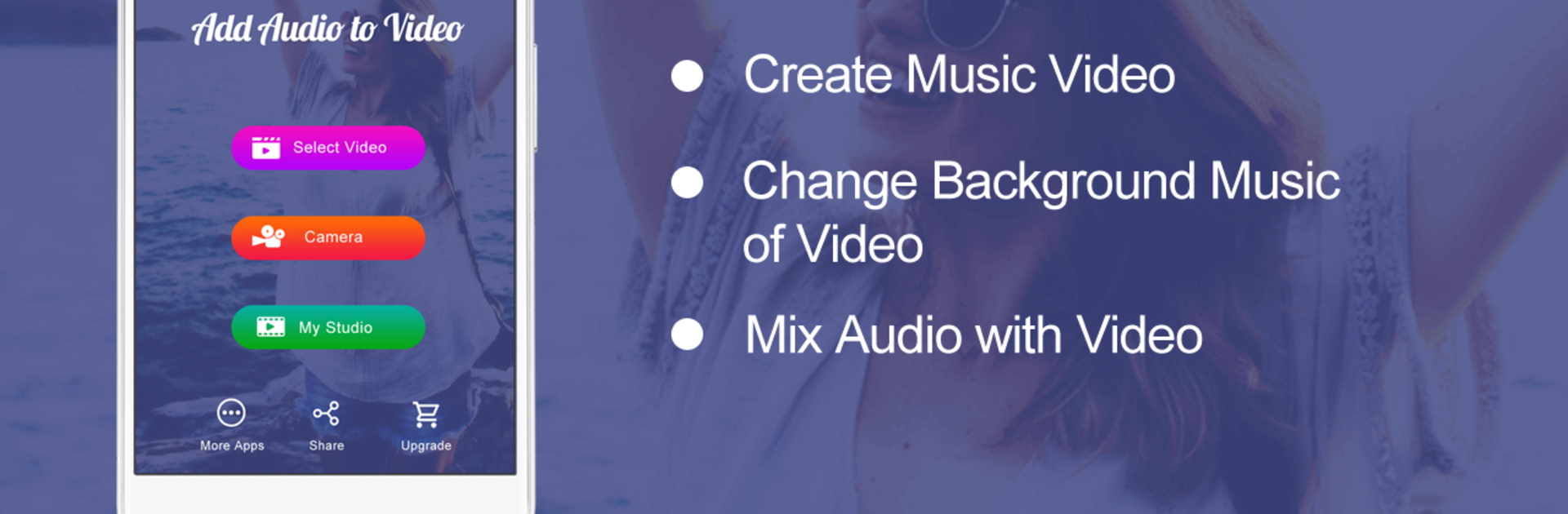 Add Audio to Video : Audio Video Mixer