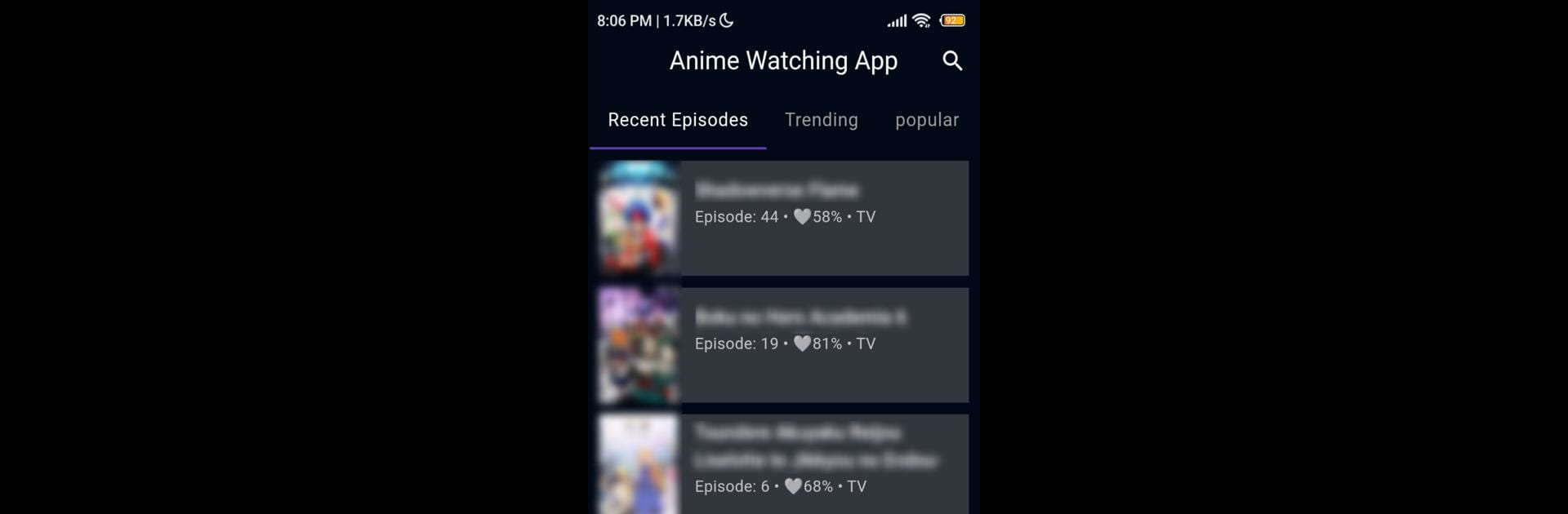 Animeflix : Anime Watching App