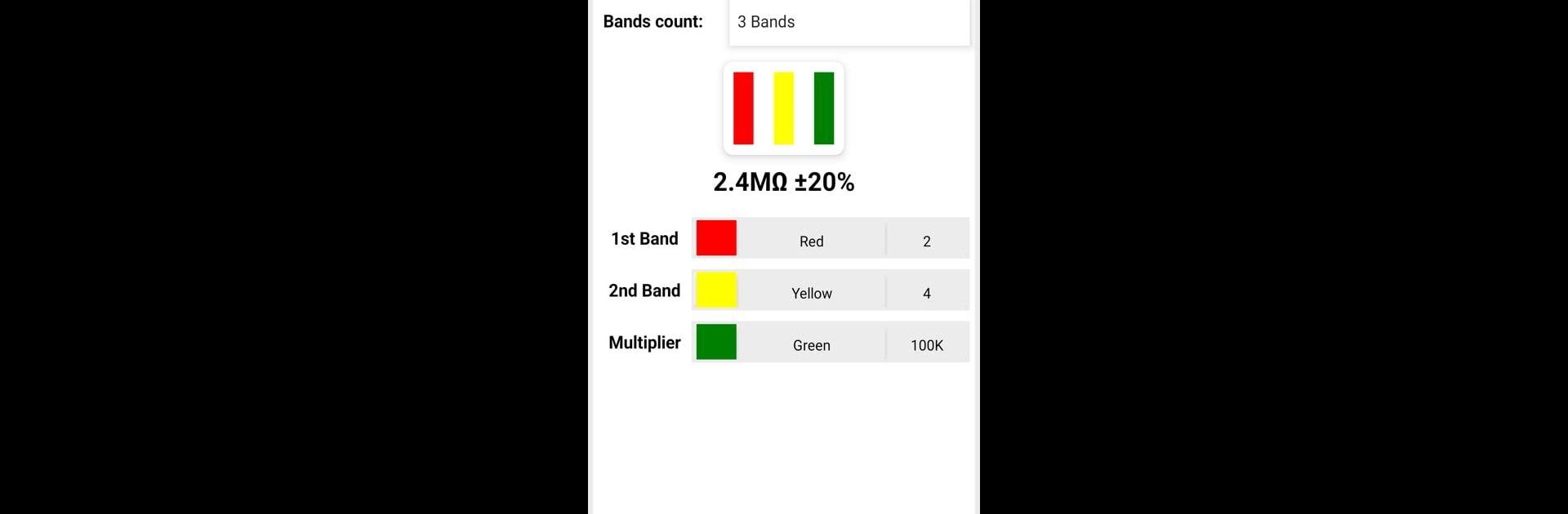 Resistor Color Code Calculator