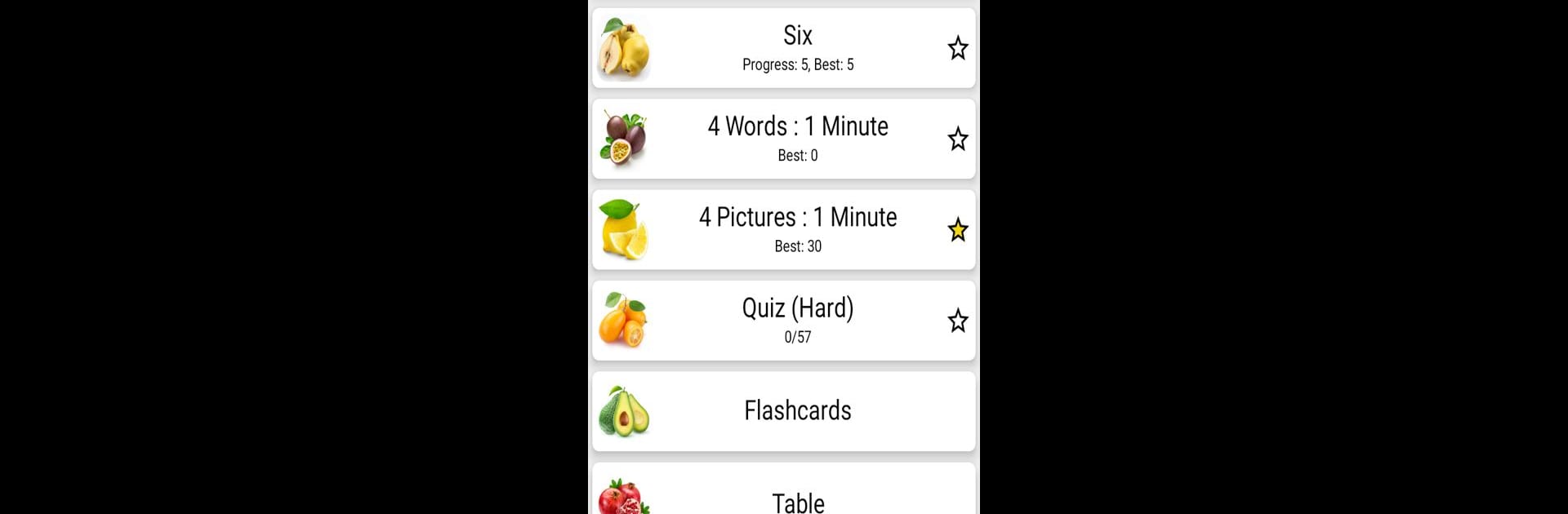 Fruit and Vegetables, Nuts & Berries: Picture-Quiz