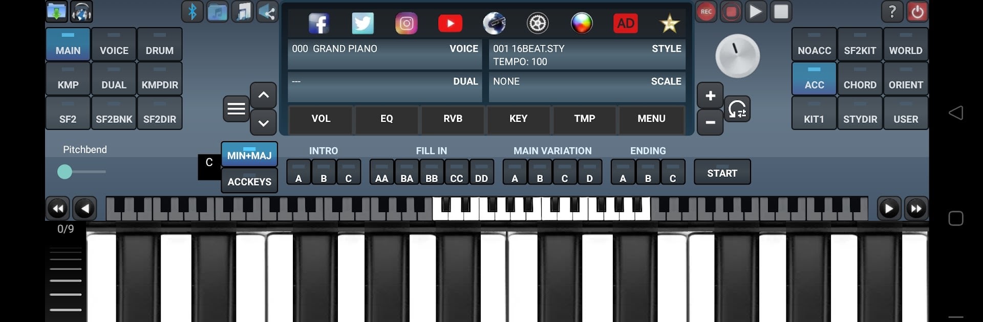 Arranger Keyboard