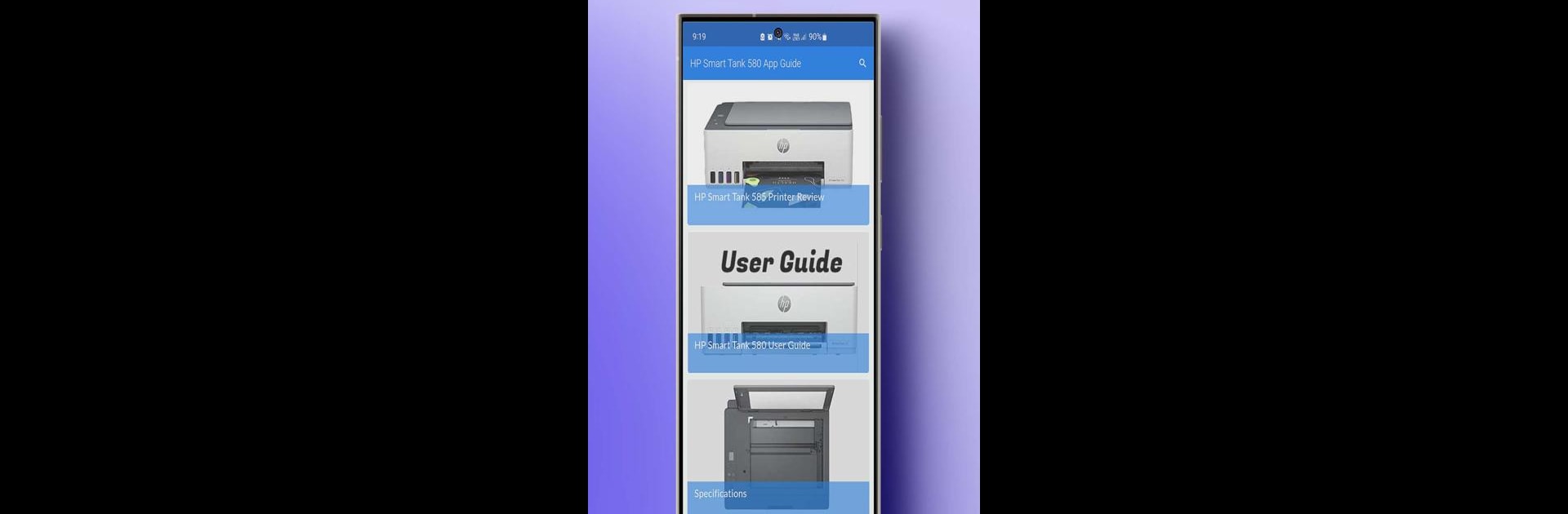 HP Smart Tank 580 App Guide