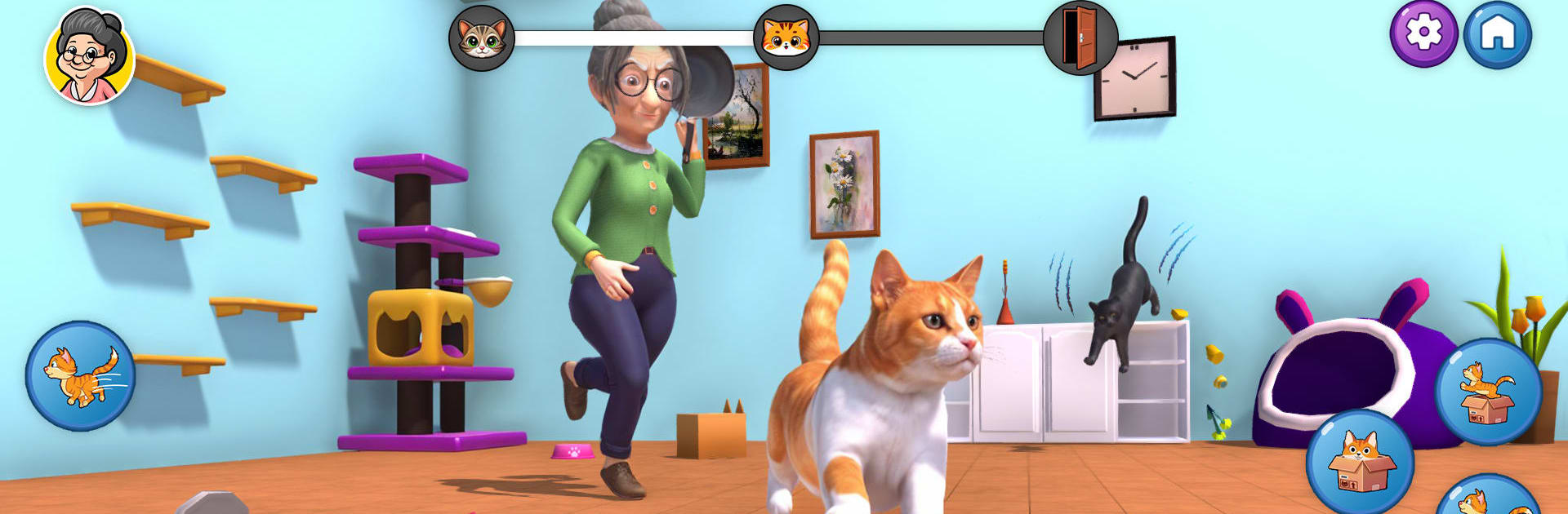 Mad Cat Simulator Prank Granny