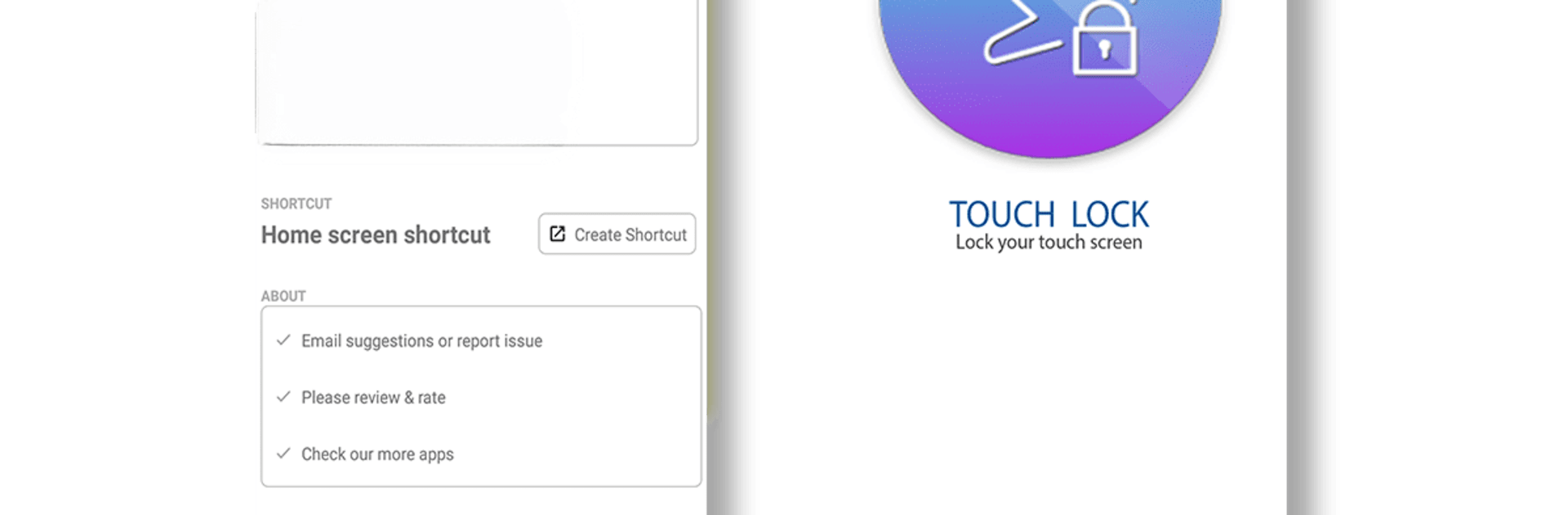 Touch Lock : Lock touch screen