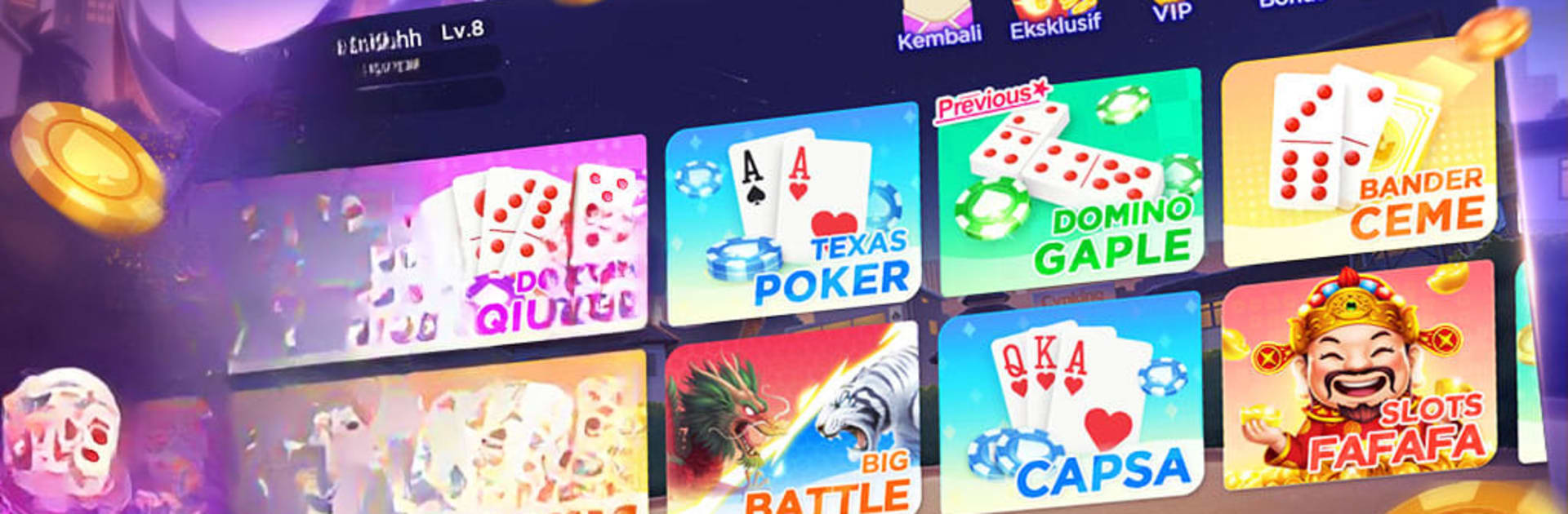 Gaple-Domino QiuQiu Poker Capsa Slots Game Online