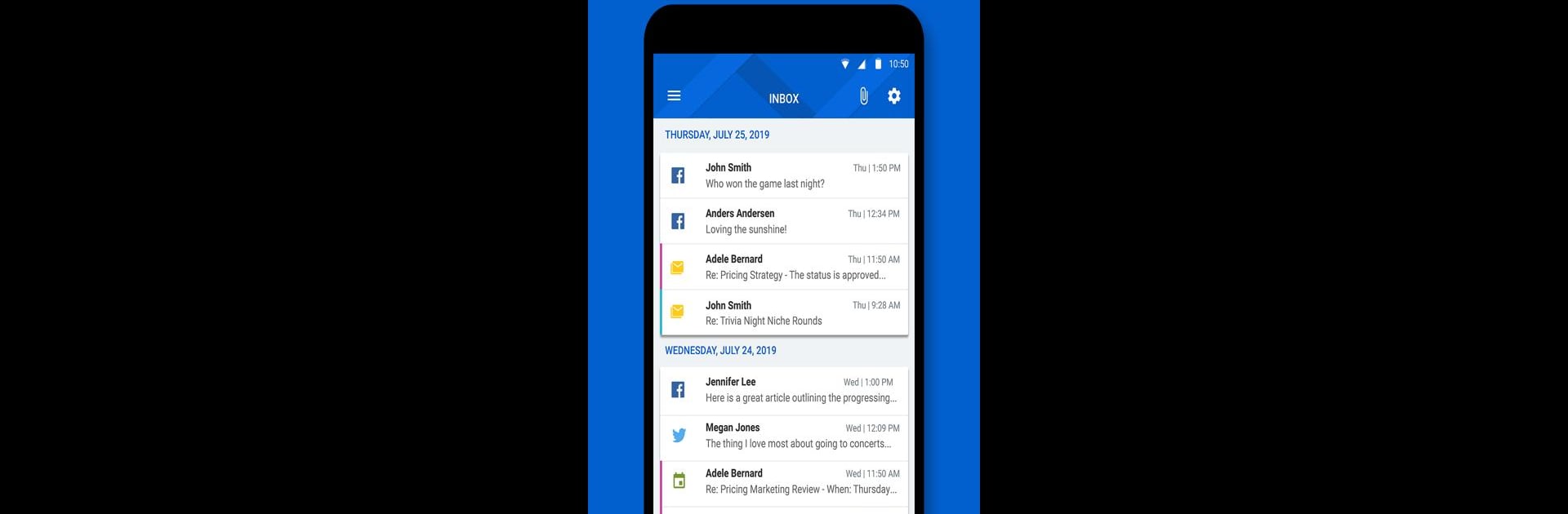 BlackBerry Hub+ Inbox