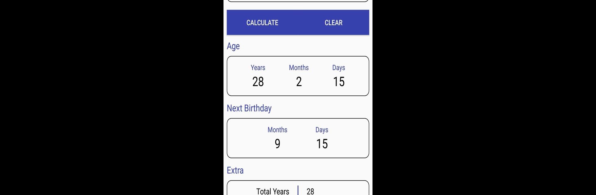 Age Calculator by Date of Birth