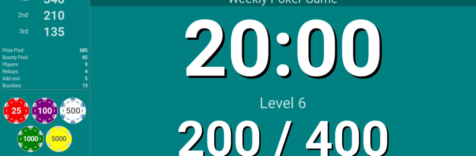 Blinds Are Up! Poker Timer