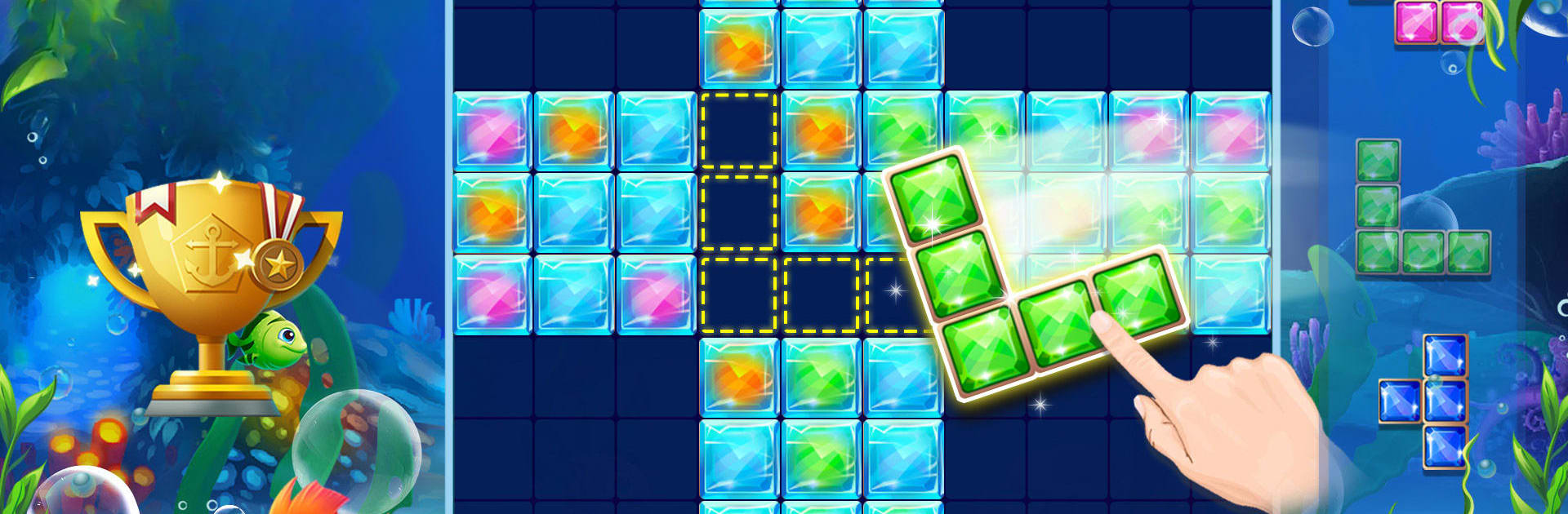 Bloc Puzzle Poisson Océan