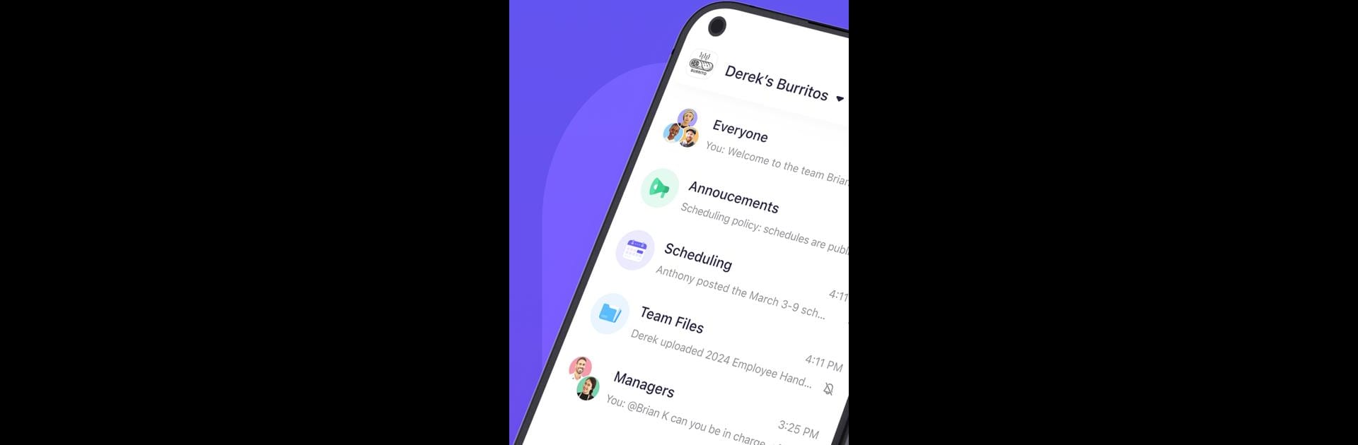 Breakroom Chat & Scheduling