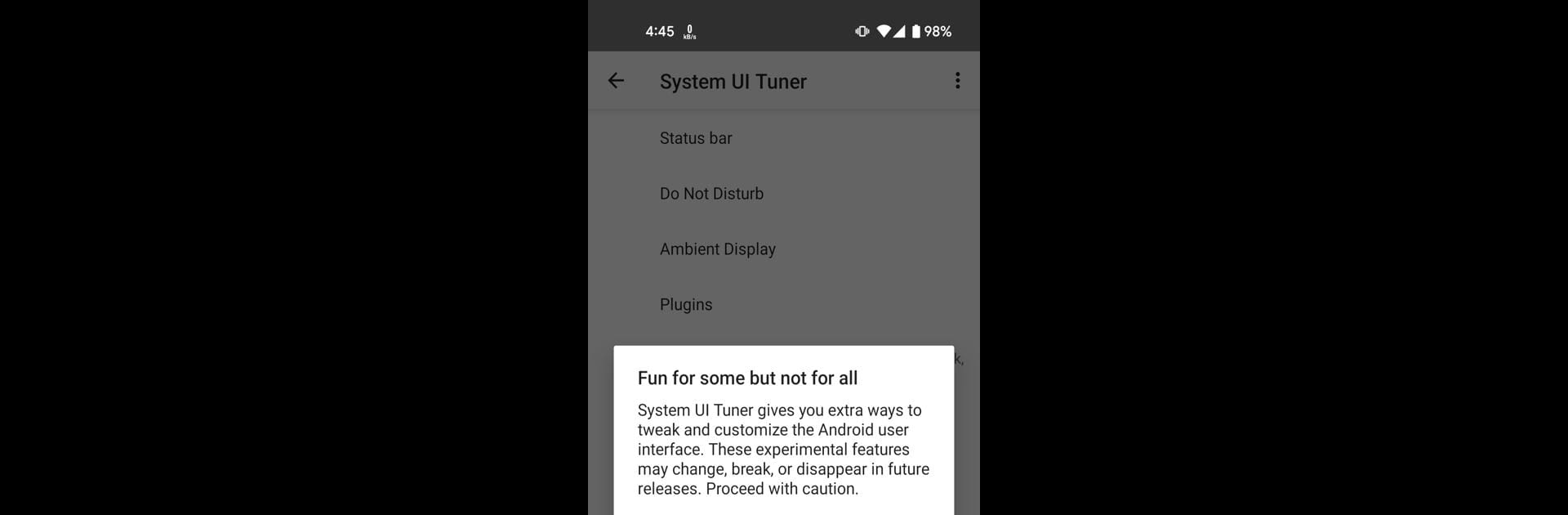 System UI Tuner