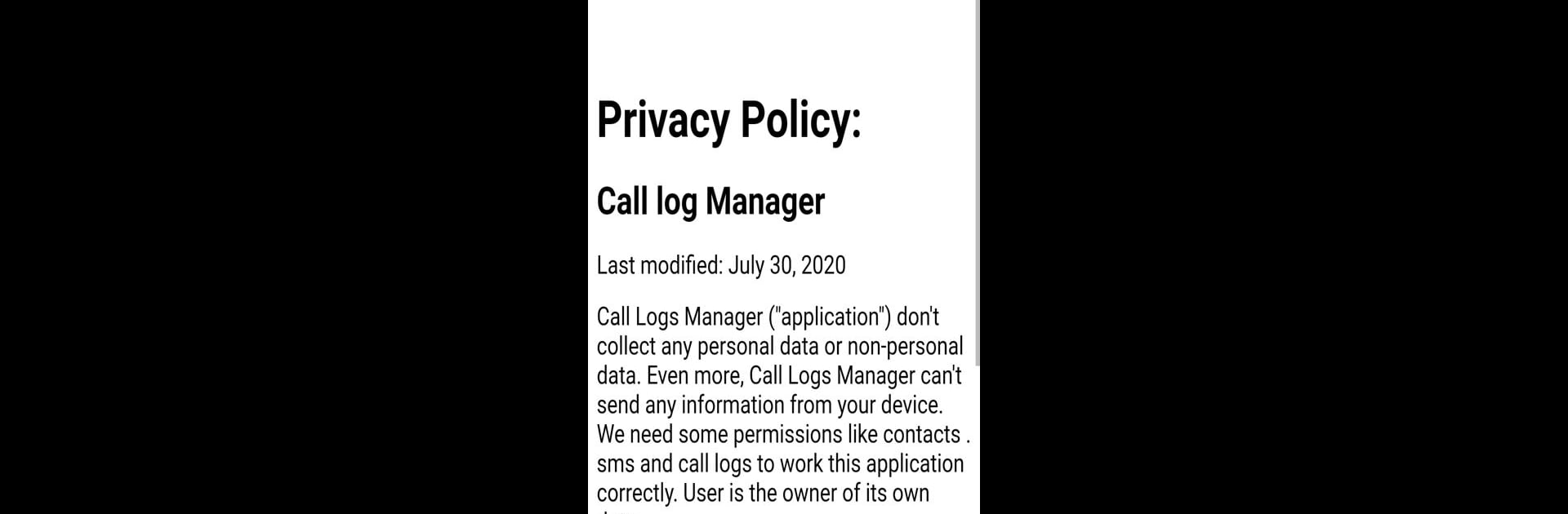 Call Log History and Backup