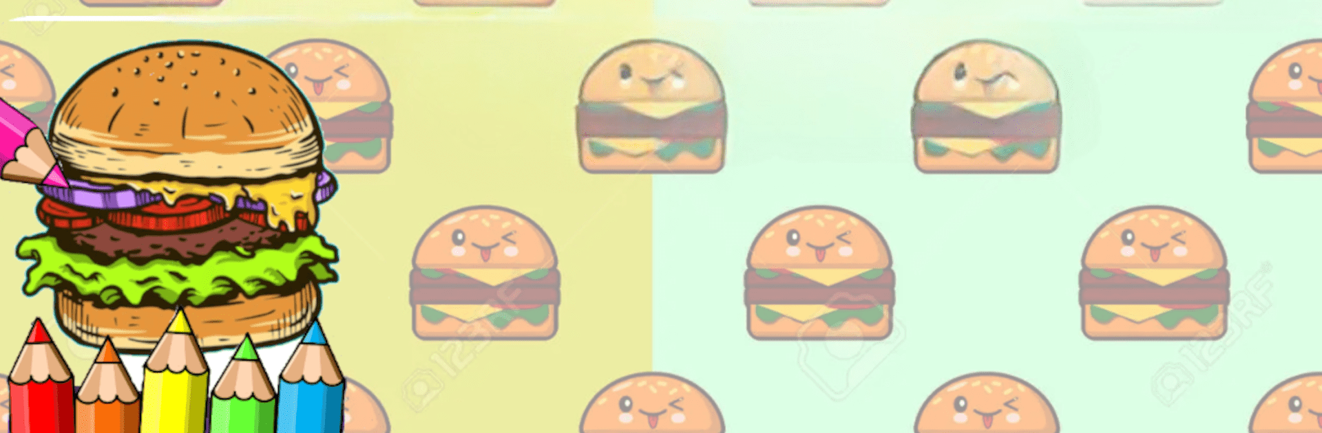 jogo colorir pizza hambúrguer