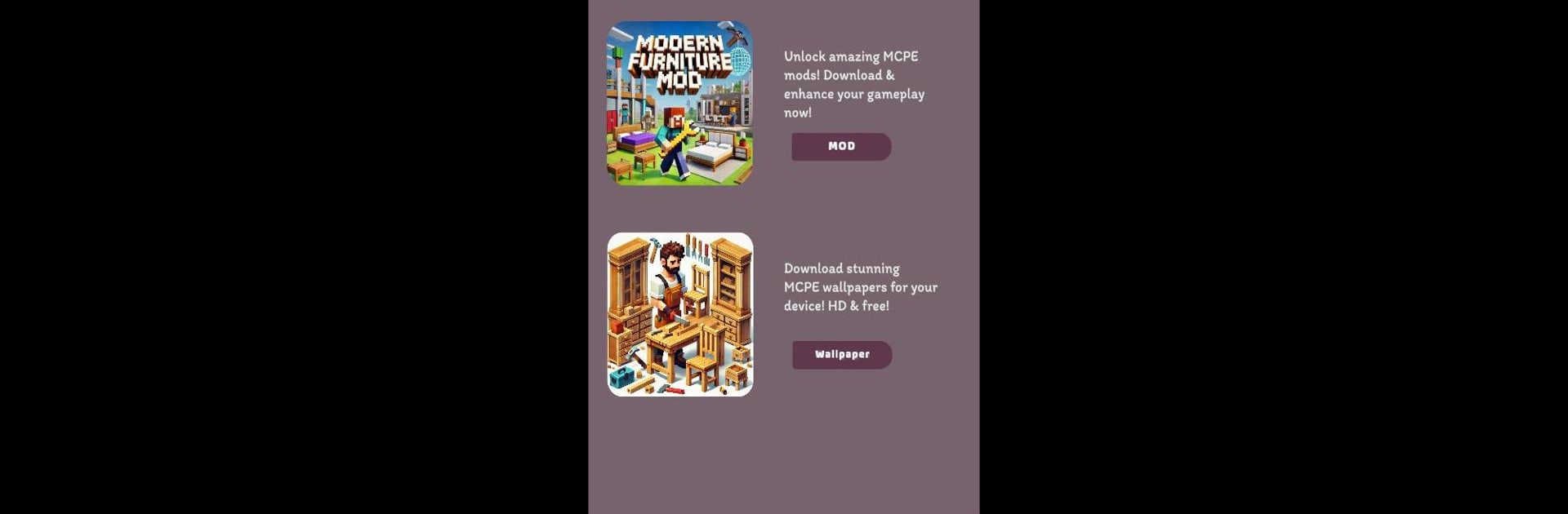 Modern Furniture For MCPE