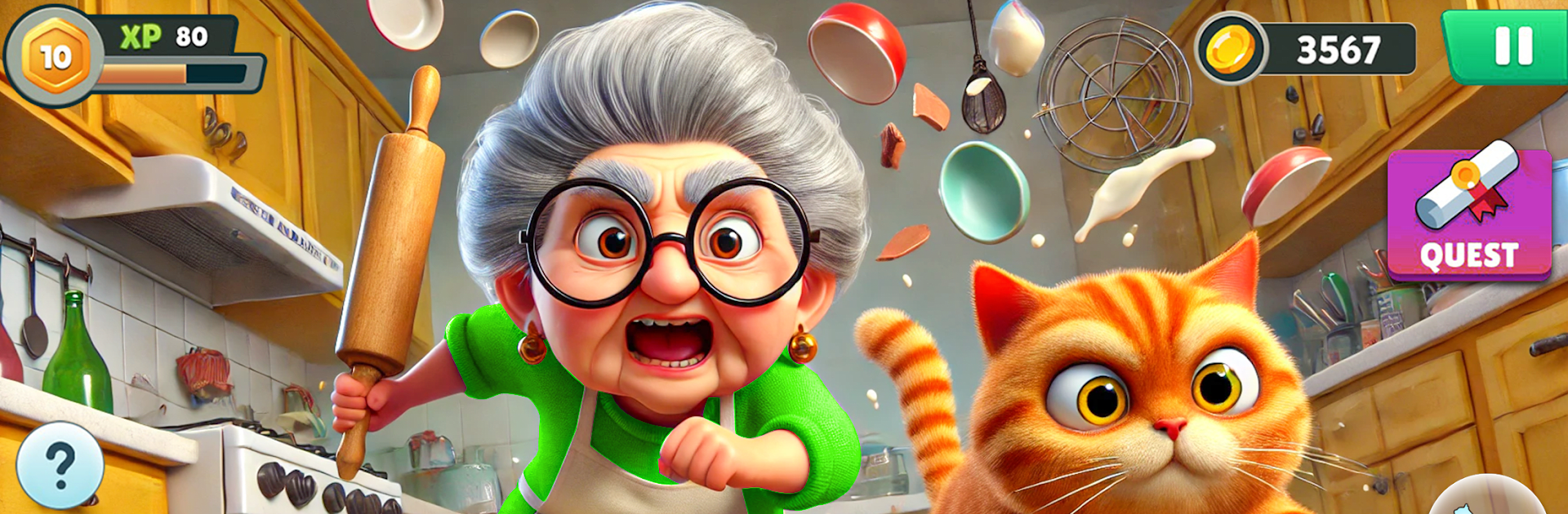 Angry Gran VS Naughty Cat Sim