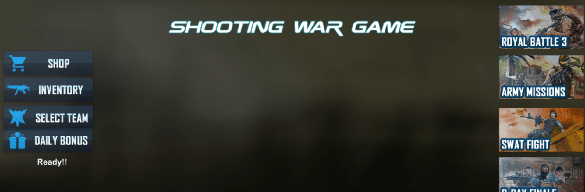 Battle Zone: Shooting War game