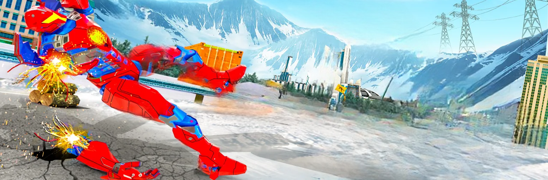 Snow Excavator Deer Robot Car