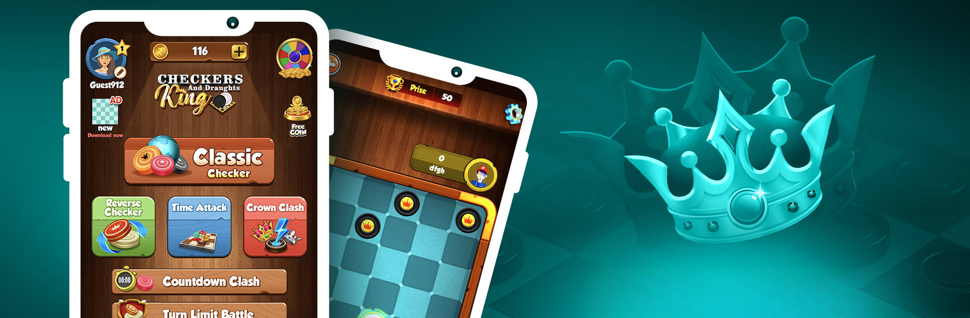 Checkers and Draughts King