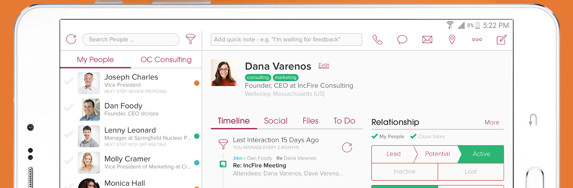 Cloze Relationship Management