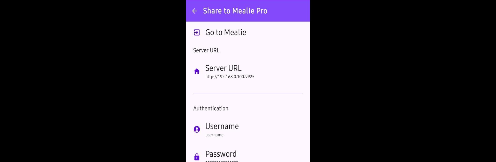 Share to Mealie Pro