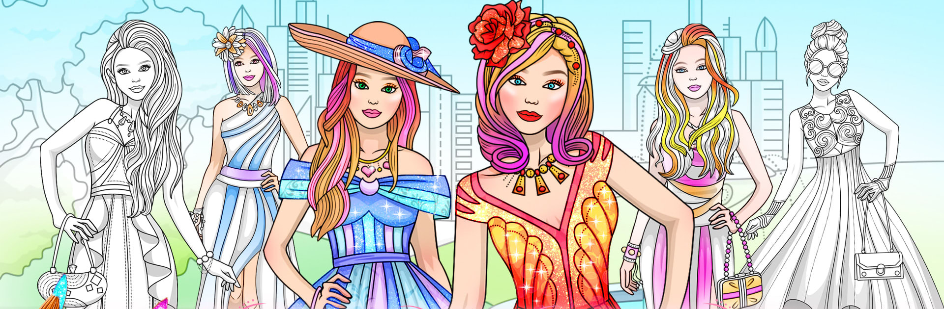 Dress Up Games & Coloring Book