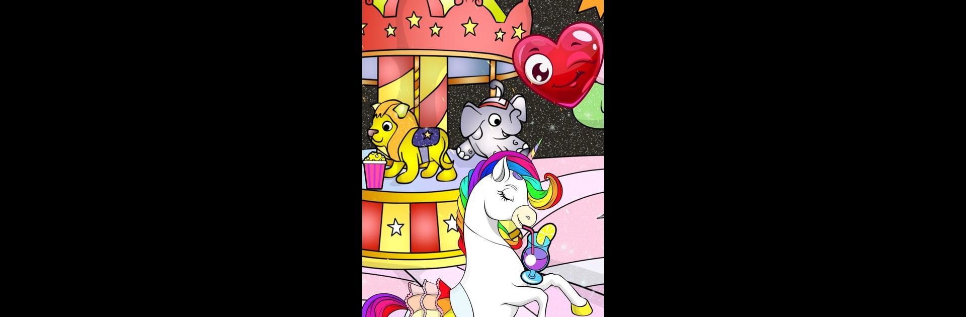 Unicorn Dress Up Coloring Book