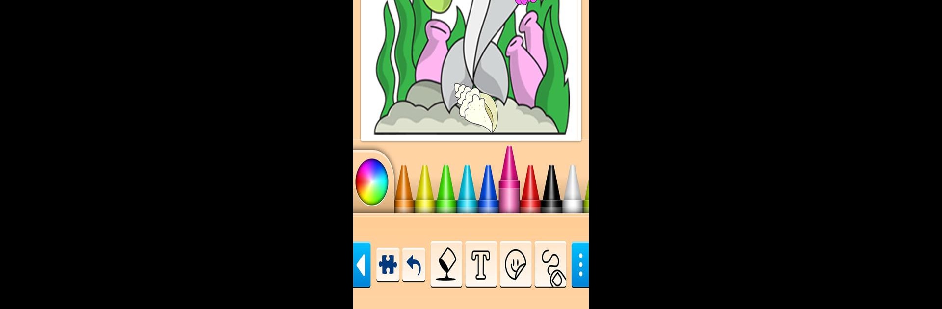 Dolphin and fish coloring book