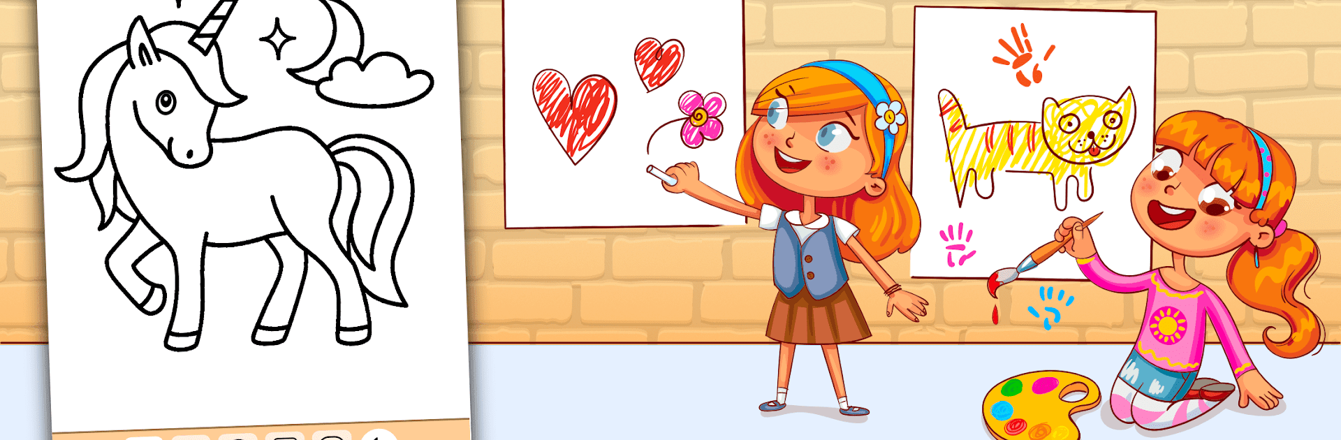 Jogo de pintura e desenho