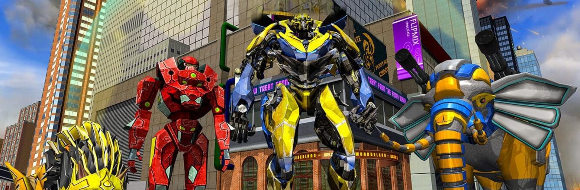 Elephant Robot Vs Lion Robot Transform War Games
