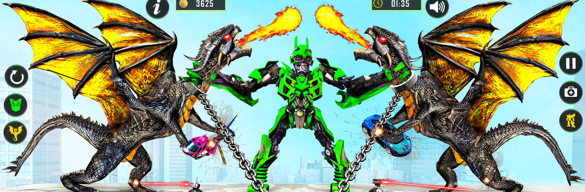 Multi Robot Car Transform Game