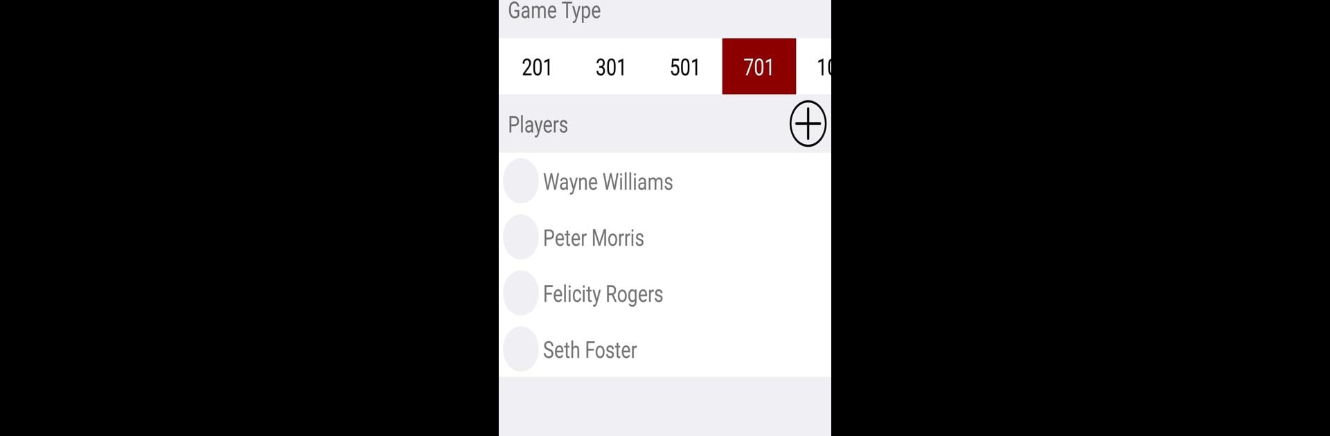Dart Scores