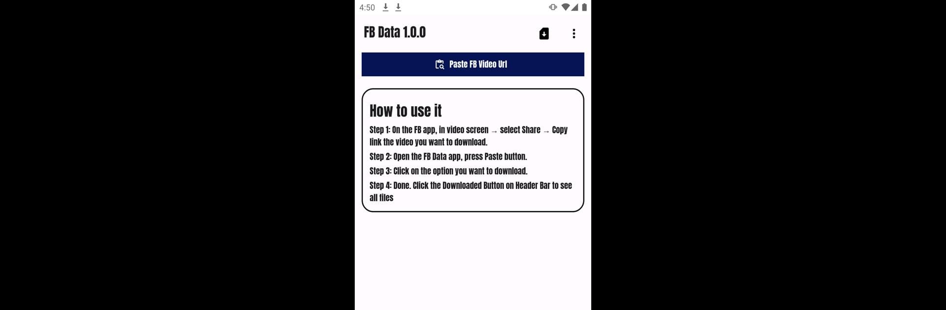 FB Data - Video Downloader