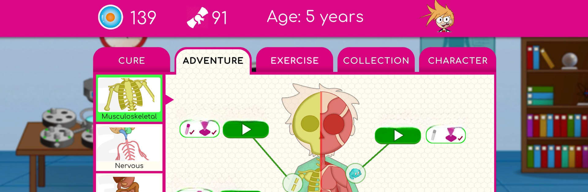 Human body adventure for kids